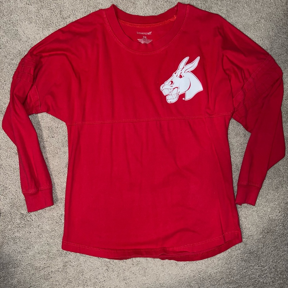 Women’s UCM Red Long Sleeve Tee with Graphic